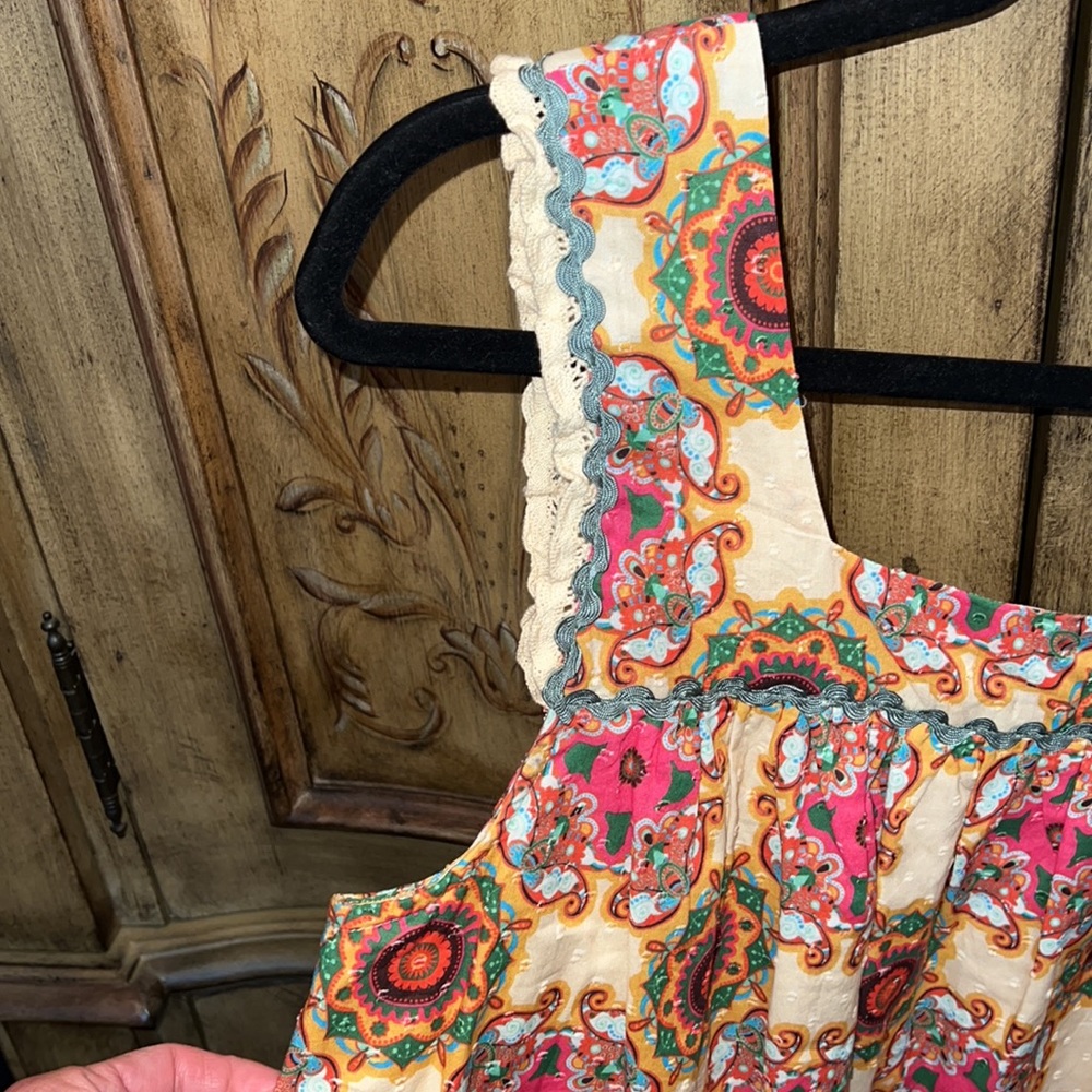 Anthropologie Let Me Be Abstract Ruffled Tank Petite - Picture 6 of 10